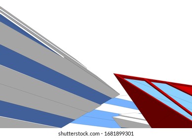 Concept 3d architecture, vector illustration