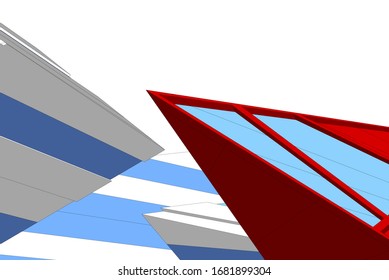 Concept 3d architecture, vector illustration