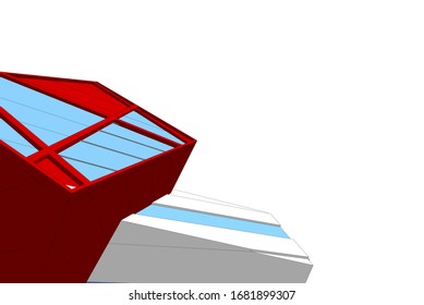 Concept 3d architecture, vector illustration