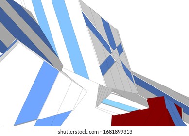 Concept 3d architecture, vector illustration