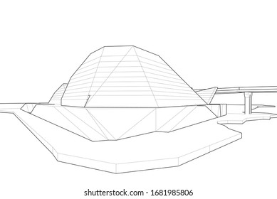 Concept 3d architecture, vector illustration