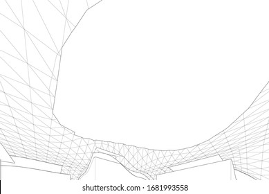 Konzeption 3d-Architektur, Vektorillustration