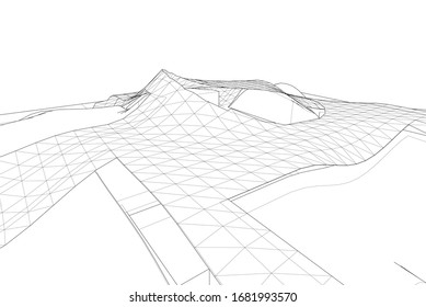 Concept 3d architecture, vector illustration