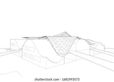 Concept 3d architecture, vector illustration