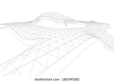 Konzeption 3d-Architektur, Vektorillustration