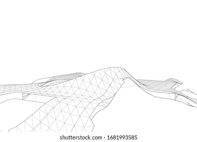 Concept 3d architecture, vector illustration