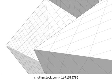 Concepto de arquitectura 3d, ilustración vectorial