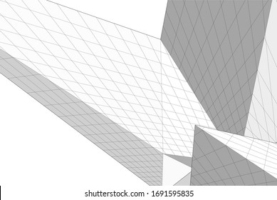 Concept 3d architecture, vector illustration