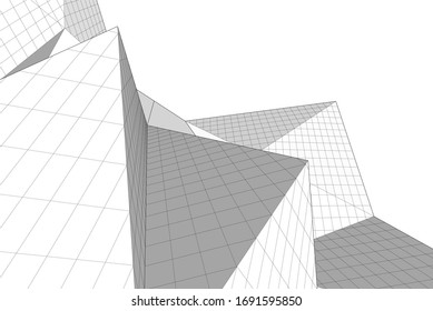Concept 3d architecture, vector illustration