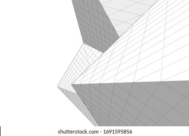 Konzeption 3d-Architektur, Vektorillustration