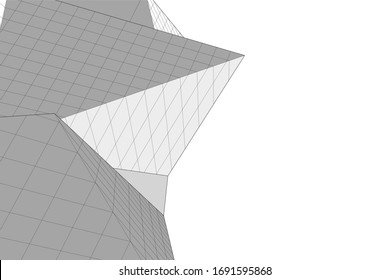 Concept 3d architecture, vector illustration