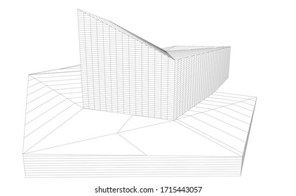 Concept 3d architecture, vector illustration