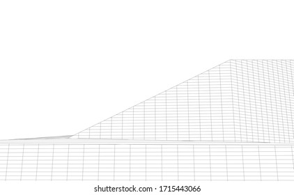 Concept 3d architecture, vector illustration