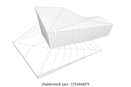 Concept 3d architecture, vector illustration