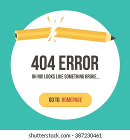 Concept 404 error page vector illustration. Error web page template.
