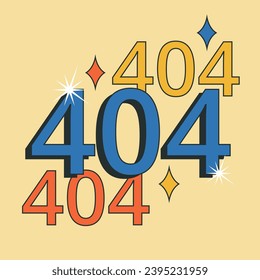Concept of 404 page not found, online service notification. Cool and trendy vector illustration.