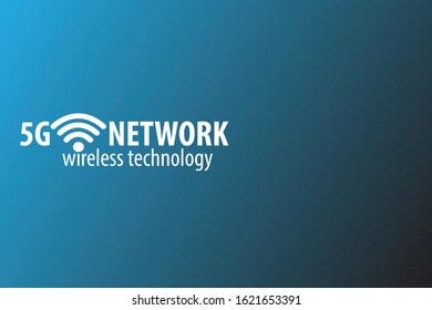 The concept of 5G network, high-speed mobile Internet, new generation networks.  Vector Illustration