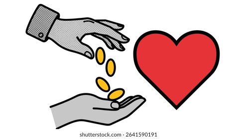 Concept About Charity Work Donation Support and Help Kindness and Generosity