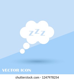 Concept about good sleeping. Vector hand drawn lettering doodle, pillow icon, illustration on white background.