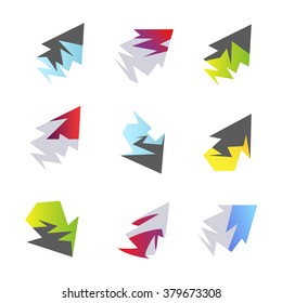 Concept abstract arrow elements.  Vector icons EPS8