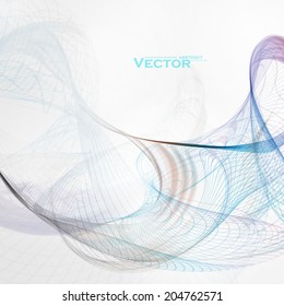 Concept abstract background, futuristic wavy vector illustration eps10