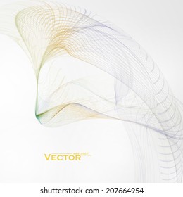 Concept abstract background, futuristic wavy vector illustration eps10