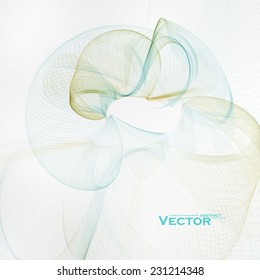Concept abstract background, futuristic wavy vector illustration eps10