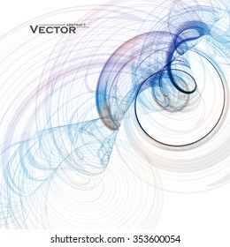 Concept abstract background, futuristic wavy vector illustration eps10