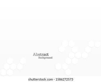 Concept abstract hexagon background. Technology  on white background.  Embossed Hexagon , honeycomb ,light and shadow. Vector illustration.