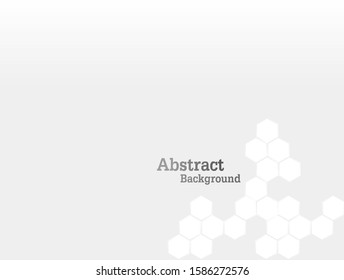 Concept abstract hexagon background. Technology  on white background.  Embossed Hexagon , honeycomb ,light and shadow. Vector illustration.