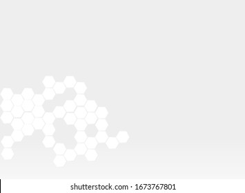 Concepto de fondo hexagonal abstracto. Fondo tecnológico blanco. Ilustración del vector
