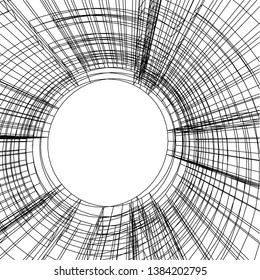 Concept abstract linear 3d architecture