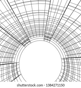 Concept abstract linear 3d architecture