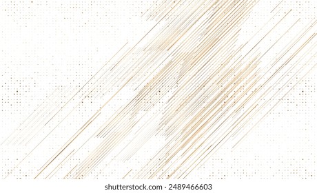 Concept abstract white background with golden lines and dots. Geometric luxury vector design