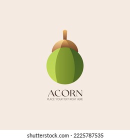 Concept Acorn logo design. Creative acorn logo.