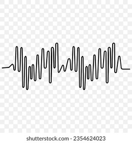 concept of acoustics of sound, continuous drawing