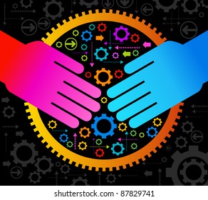 the concept of the agreement in the business.the concept of team work