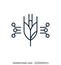 The concept of agricultural technology and innovation. Vector icon isolated on white background.