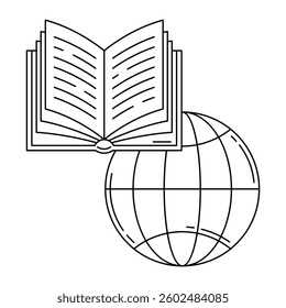 Concepto de todos los libros del mundo. Imagen para la educación y la escuela.