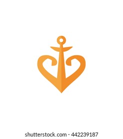 concept anchor icon, vector illustration