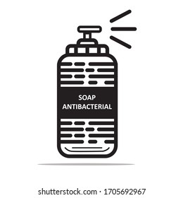 the concept of antibacterial and virus soap icon design