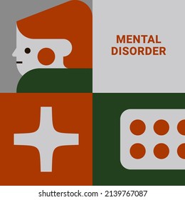 Concept of antidepressants are saving people from depression and about pills effect on mood and health. Flat cartoon vector illustration for banners, site, posters
