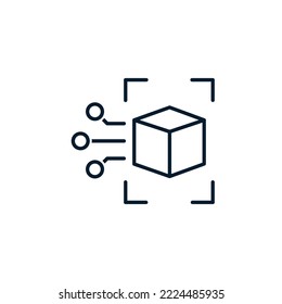Aplicación conceptual para compras en línea. Icono del vector aislado en fondo blanco.