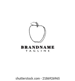 concept apple fruit logo icon design template modern vector illustration