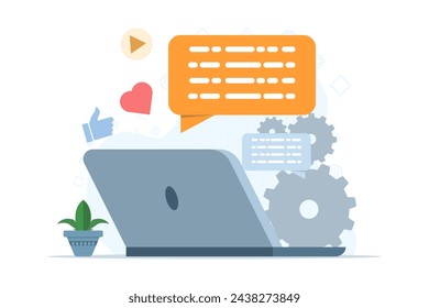 concept of application rating, technology, customer feedback, customer satisfaction, character in providing service assessments. review, ui and ux, social media, flat vector illustration.