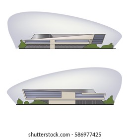 the concept of the architectural buildings..