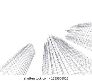concept architecture 3d illustration