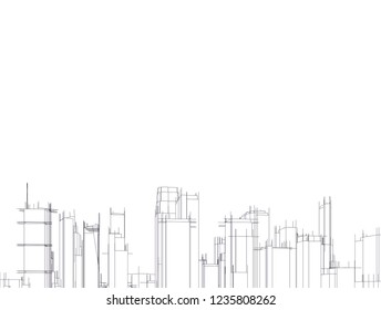 concept architecture 3d illustration