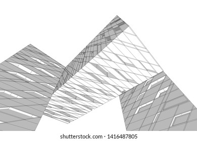 concept architecture 3d vector illustration