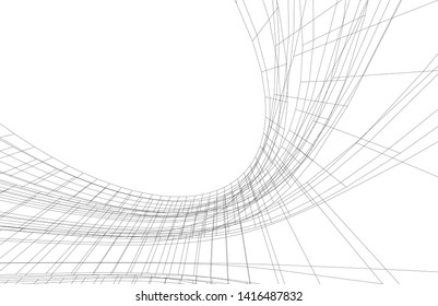 concept architecture 3d vector illustration